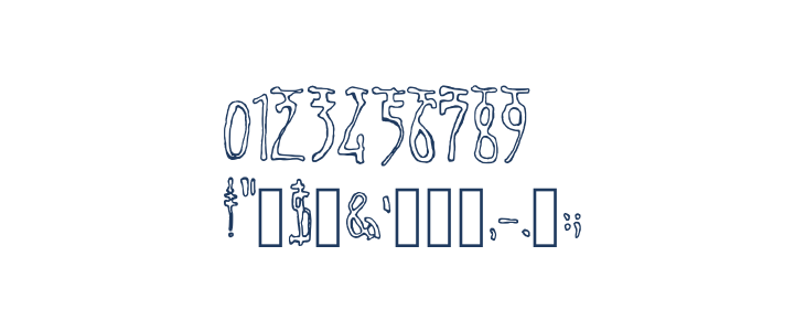 Fast Monk Ink Outline Regular Other Characters