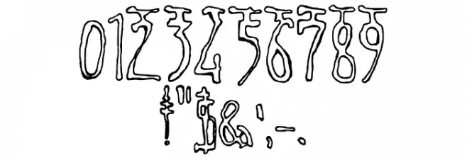 Fast Monk Ink Outline Regular Font OTHER CHARS