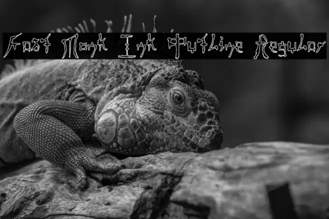 Fast Monk Ink Outline Regular Font examples