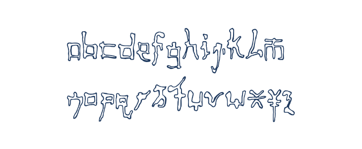 Fast Monk Ink Outline Regular Lowercase
