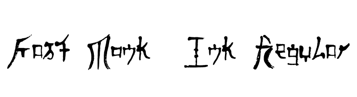 Fast Monk _ Ink Regular Font