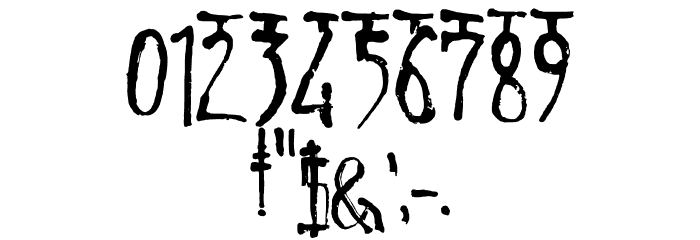 Fast Monk _ Ink Regular Шрифта ДРУГИЕ символов