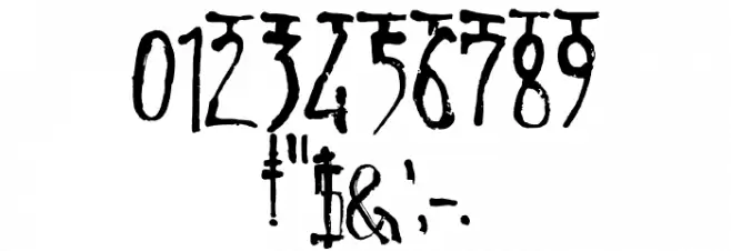 Fast Monk _ Ink Regular Шрифта ДРУГИЕ символов