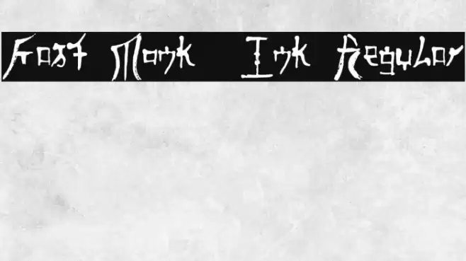Fast Monk _ Ink Regular Шрифта examples