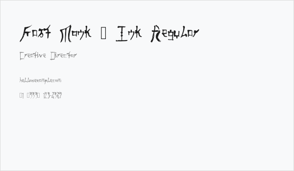 Fast Monk _ Ink Regular Business Card