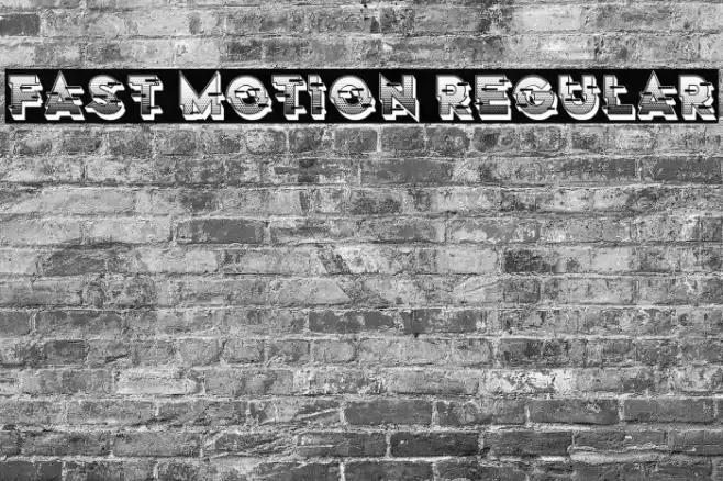 Fast Motion Regular Font examples