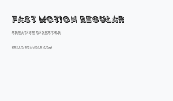 Fast Motion Regular Business Card