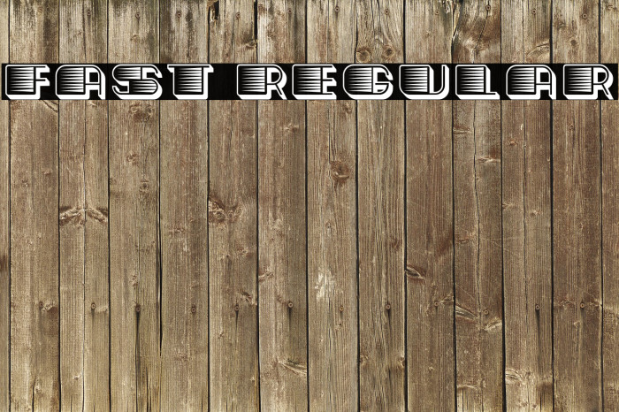 Fast Regular Font examples