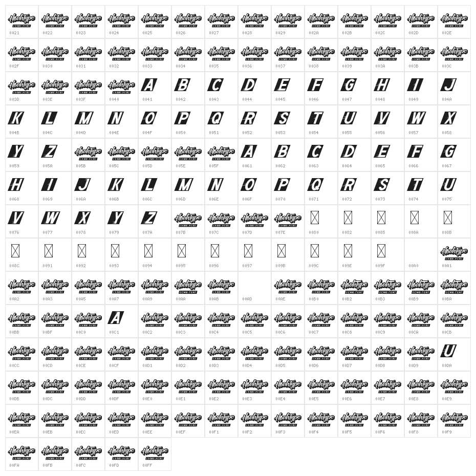 Fast Speed Demo Character Map