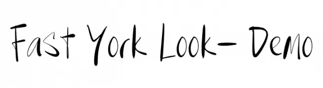 Fast York Look- Demo  免费字体下载