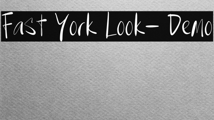 Fast York Look- Demo Example 3