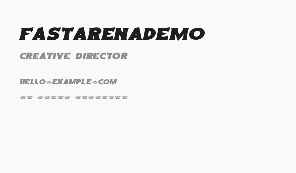 FastArenaDemo Business Card