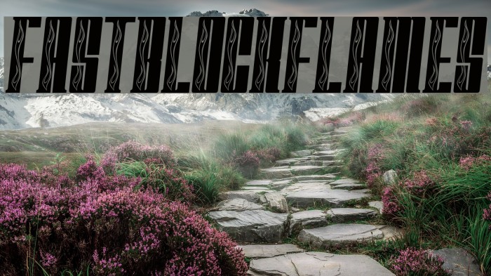 FastBlockFlames Font examples