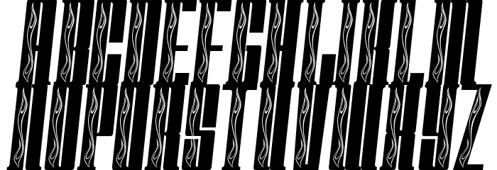FastBlockFlames Font LOWERCASE