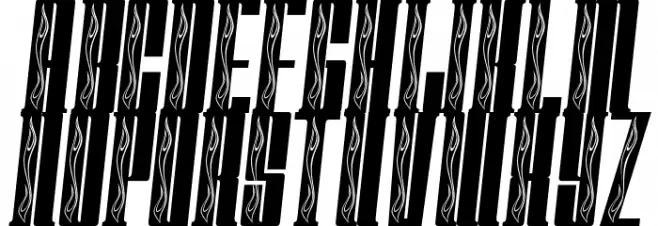 FastBlockFlames Schriftart Kleinbuchstaben
