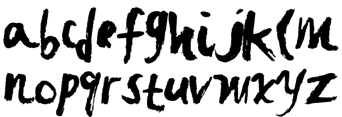 FastBrush Font LOWERCASE