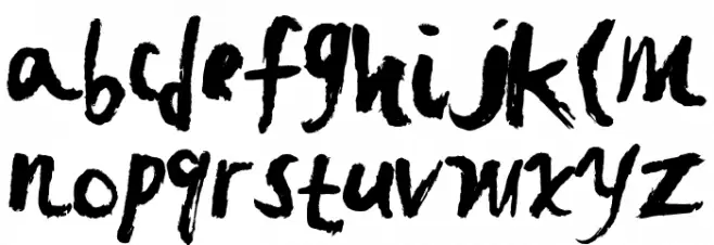 FastBrush फ़ॉन्ट लोअरकेस