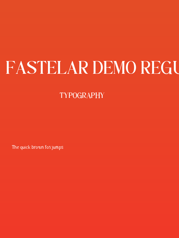Fastelar Demo Regular Poster