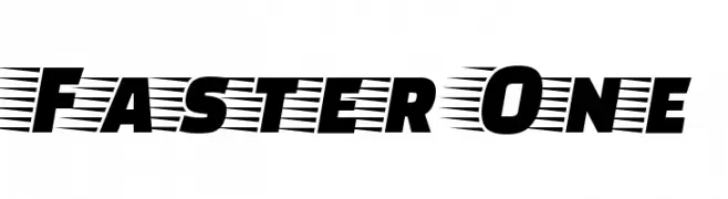 Faster One  Frei Schriftart Herunterladen