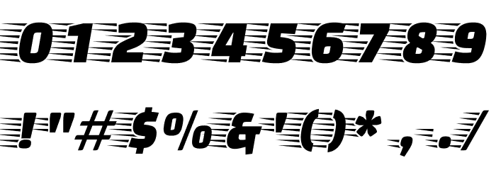 Faster One Font OTHER CHARS