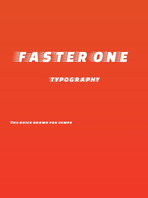 Faster One Poster