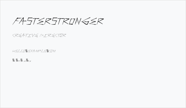 FasterStronger Business Card