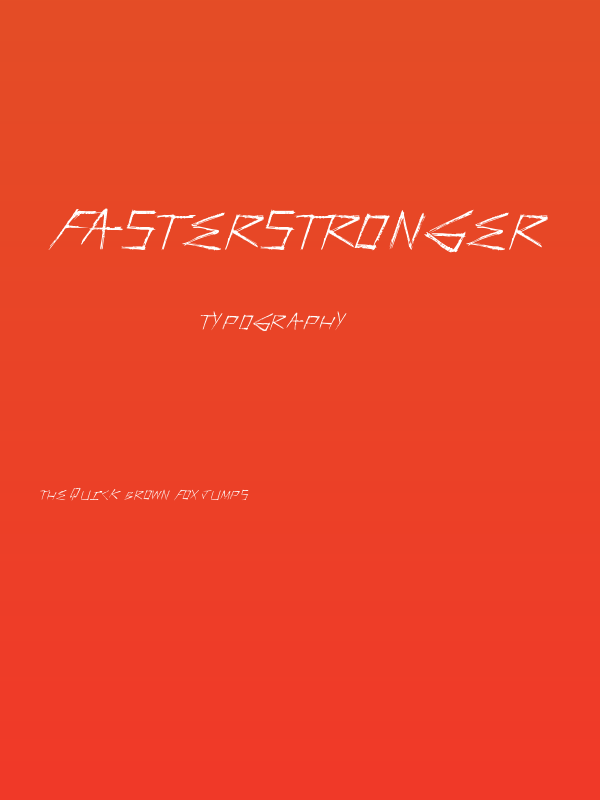 FasterStronger Poster