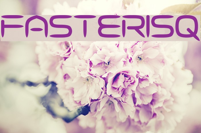 Fasterisq Font examples