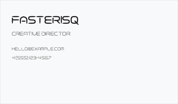 Fasterisq Business Card