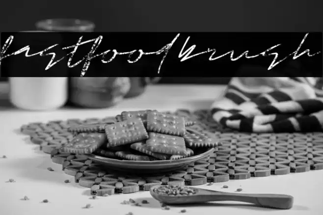 Fastfood Brush Font examples