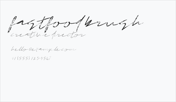 Fastfood Brush Business Card