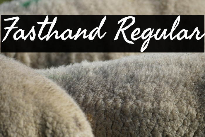 Fasthand Regular Caratteri examples