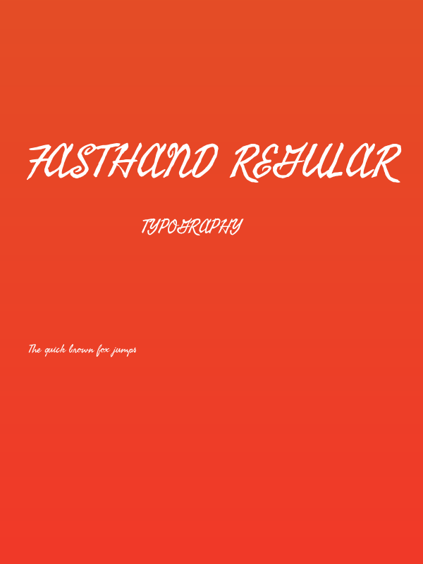 Fasthand Regular Poster
