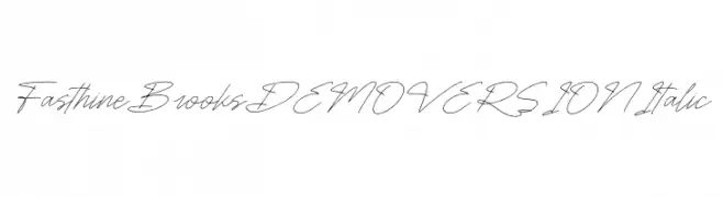 Fasthine Brooks DEMO VERSION Italic Font
