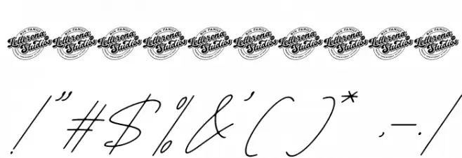 Fasthine Brooks DEMO VERSION Italic Font OTHER CHARS