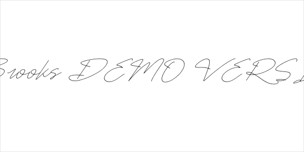 Fasthine Brooks DEMO VERSION Italic Logo