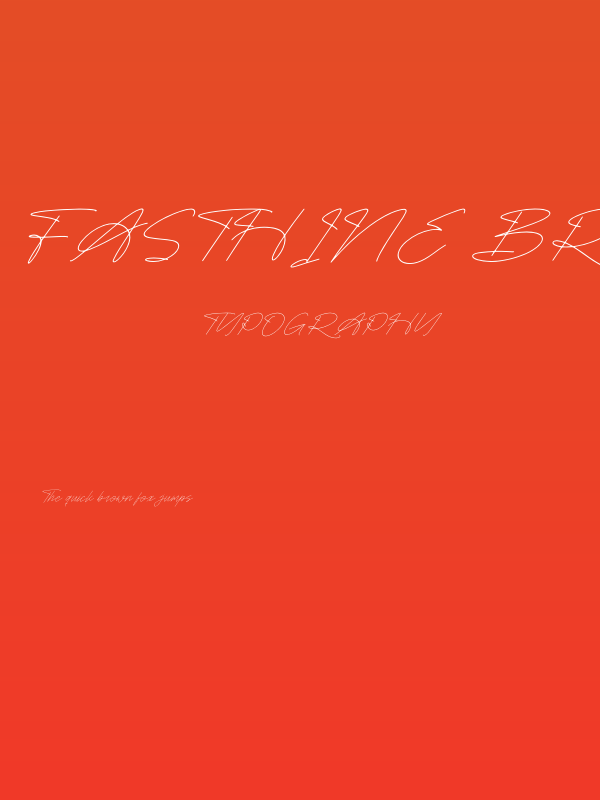 Fasthine Brooks DEMO VERSION Italic Poster