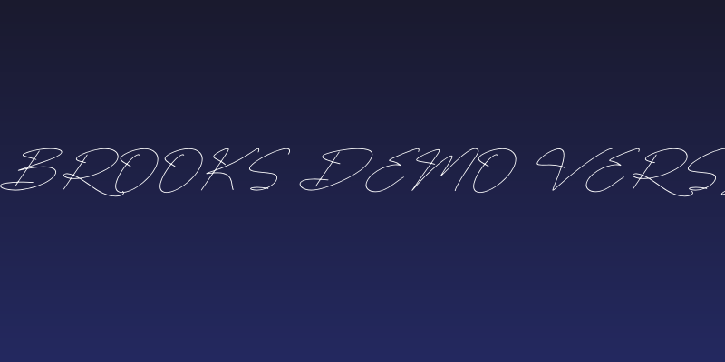 Fasthine Brooks DEMO VERSION Italic Social Header