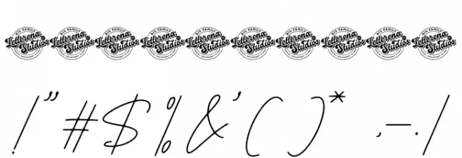 Fasthine Brooks DEMO VERSION Font OTHER CHARS