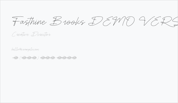 Fasthine Brooks DEMO VERSION Business Card