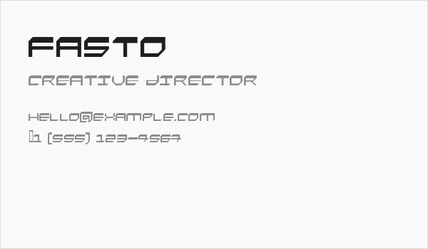 Fasto Business Card