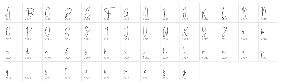 Fastomy Regular Character Map