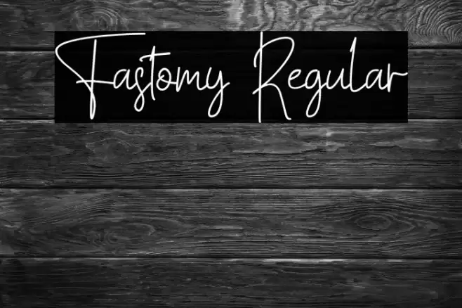 Fastomy Regular خط examples