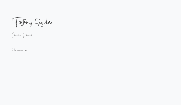Fastomy Regular Business Card