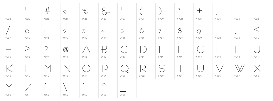 FastracFashion Regular Character Map
