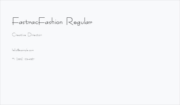 FastracFashion Regular Business Card