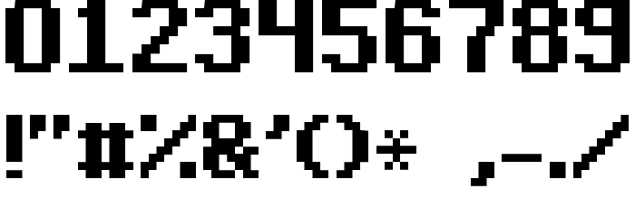 Fasttracker II Font OTHER CHARS