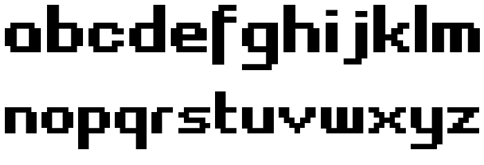 Fasttracker II Font LOWERCASE