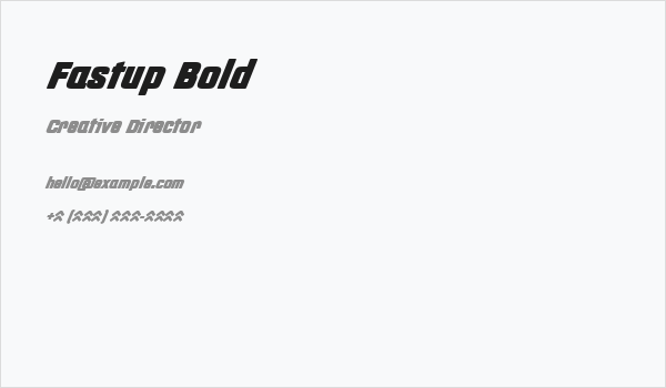 Fastup Bold Business Card