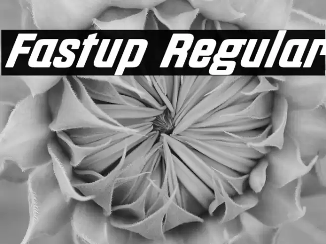 Fastup Regular Font examples